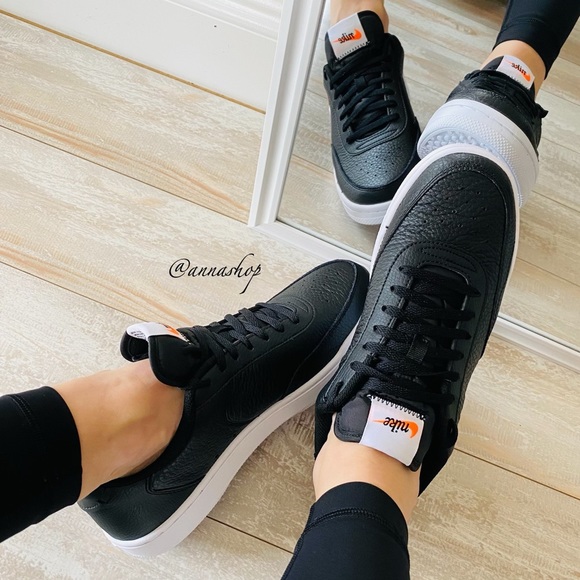 Nike Shoes - NEW Nike court vintage premium black sneakers shoes